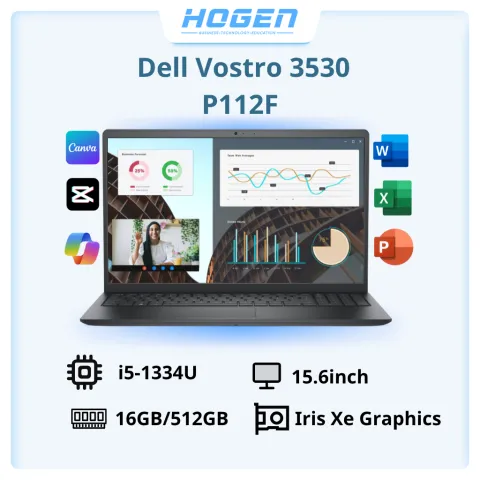 Dell Vostro 3530 P112F (i5-1334U/16GB RAM/512GB SSD/15.6 FHD/Dos/Đen)