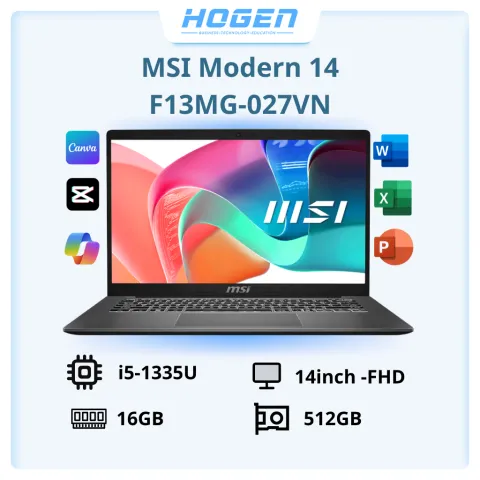 MSI Modern 14 F13MG-027VN i5-1335U/16GB/512GB/14" IPS FHD)