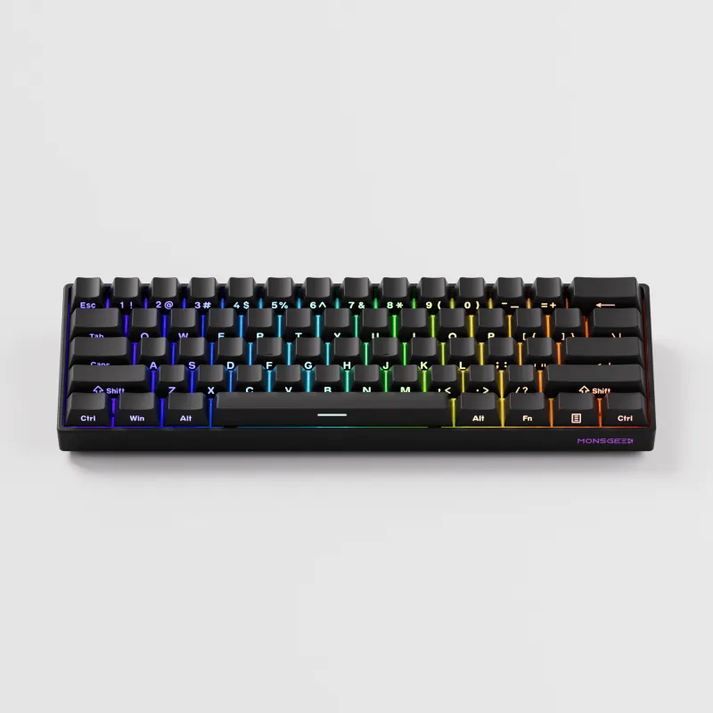 Bàn phím cơ MonsGeek FUN60 Pro SP Black Akko Glare Magnetic Switches – 1 chế độ kết nối có dây