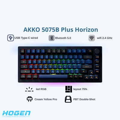Bàn phím cơ MonsGeek FUN60 Pro SP Black Akko Glare Magnetic Switches Tri-Mode ( DâyUSBBluetooth)