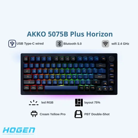 Bàn phím cơ MonsGeek FUN60 Pro SP Black Akko Glare Magnetic Switches Tri-Mode ( DâyUSBBluetooth)